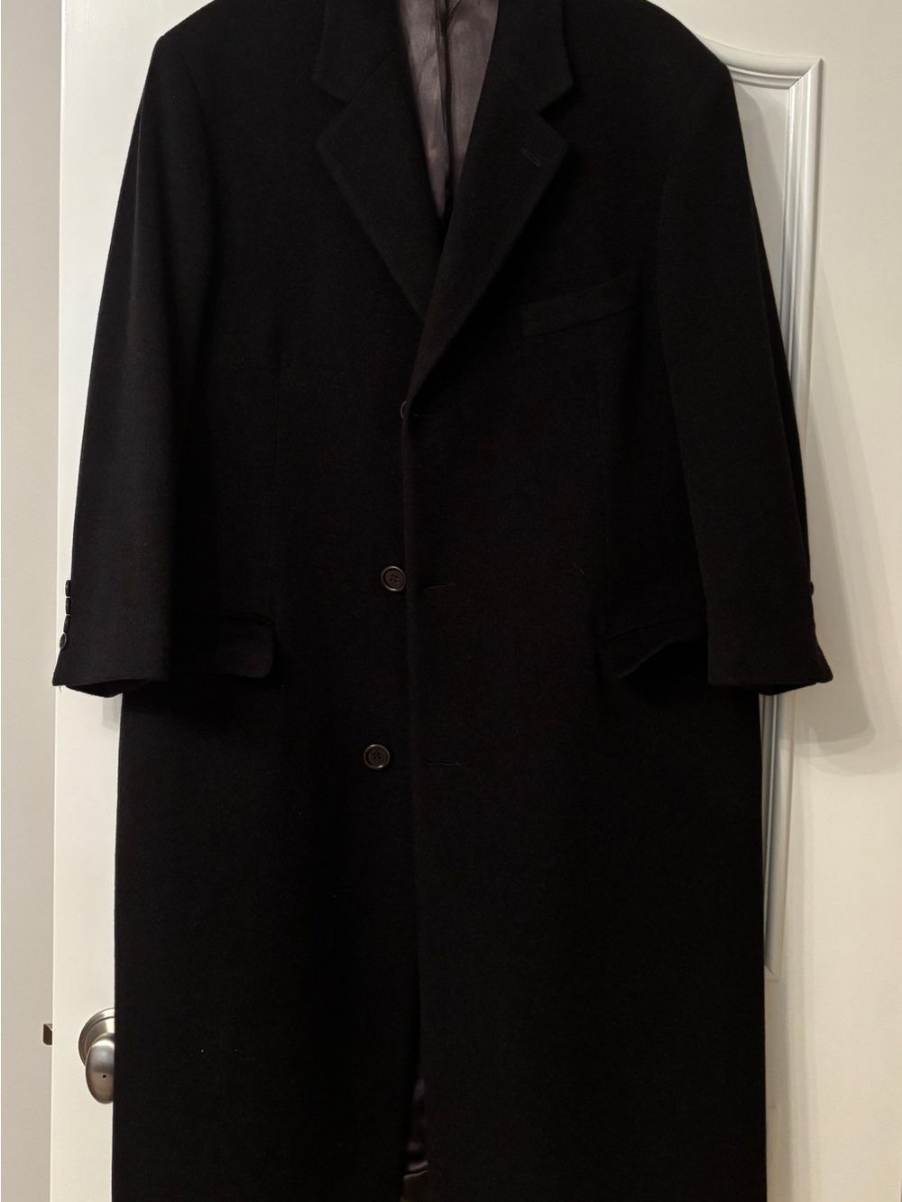 Neiman Marcus Men's Black Long  Coat